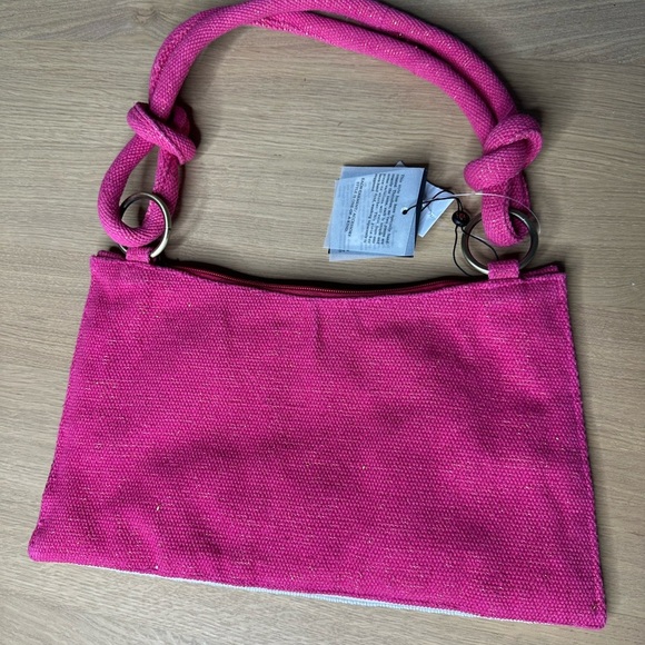 Pink Beaded Floral Handbag by America & Beyond - Picture 2 of 14